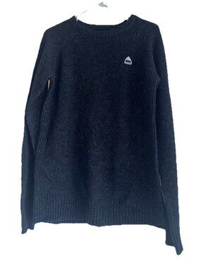 Burton Gus Knit Sweater Men’s Size S Heathered Black Wool Blend Skiing Snowboard